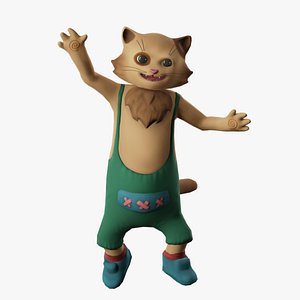 3D Cartoon cat model