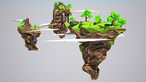 Lowpoly floating islands
