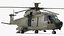 Medium Lift Military Helicopter Rigged