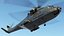 Medium Lift Military Helicopter Rigged