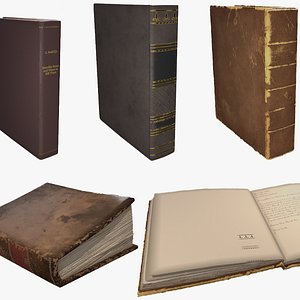 3D Old Books model