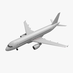 airbus a320 blank animation 3d model