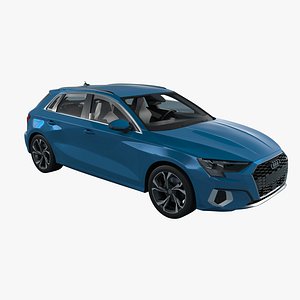 3D Audi A3 Sportback 2021 model