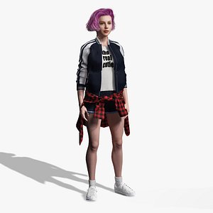 Realistic Human Female 3D Model 3D model