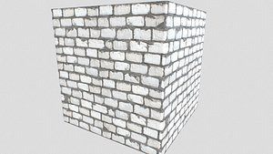 3D model pbr brick walls