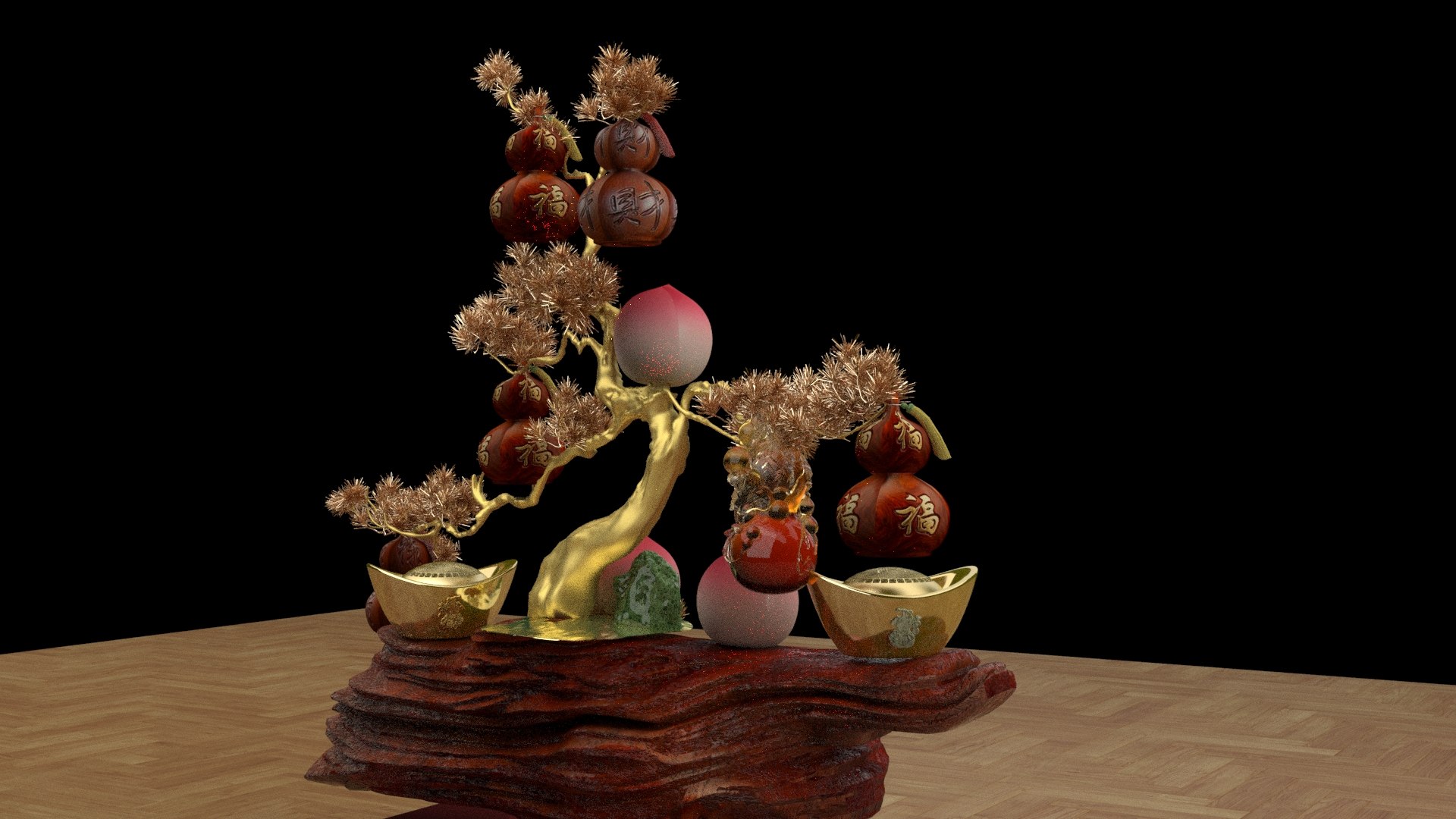 Chinese Gourd Tree 3D Model - TurboSquid 2036960