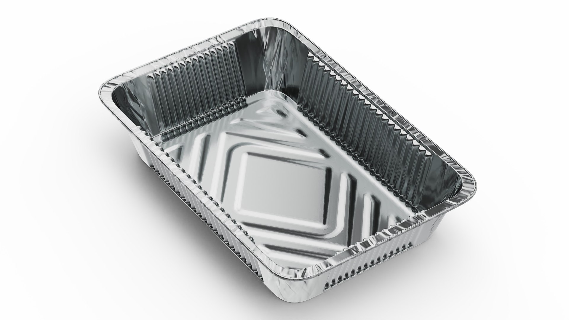 Aluminum Disposable Food Tray 50x33x8cm 3D model preview