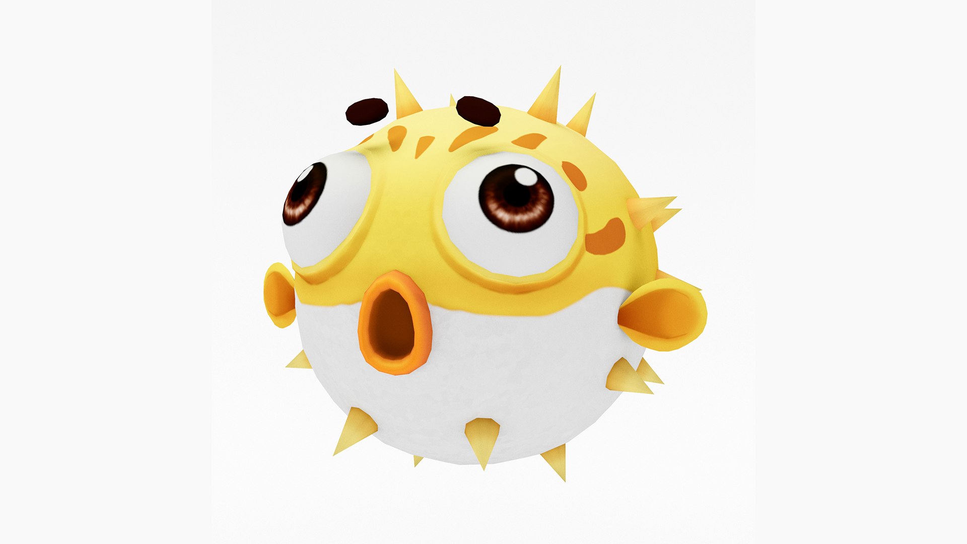 Cartoon Pufferfish Animated 3D Model - TurboSquid 2215977