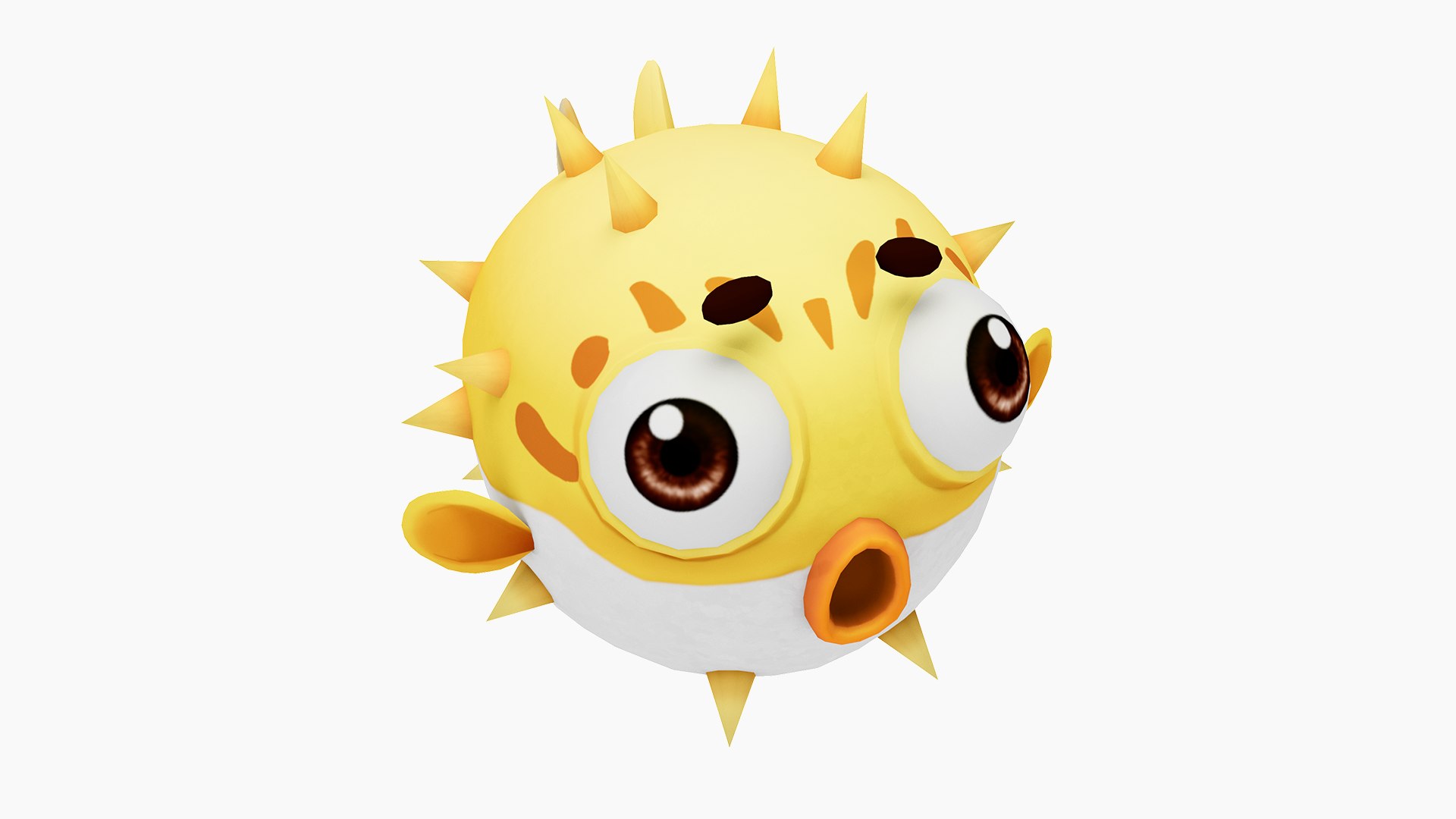 Cartoon Pufferfish Animated 3D Model - TurboSquid 2215977