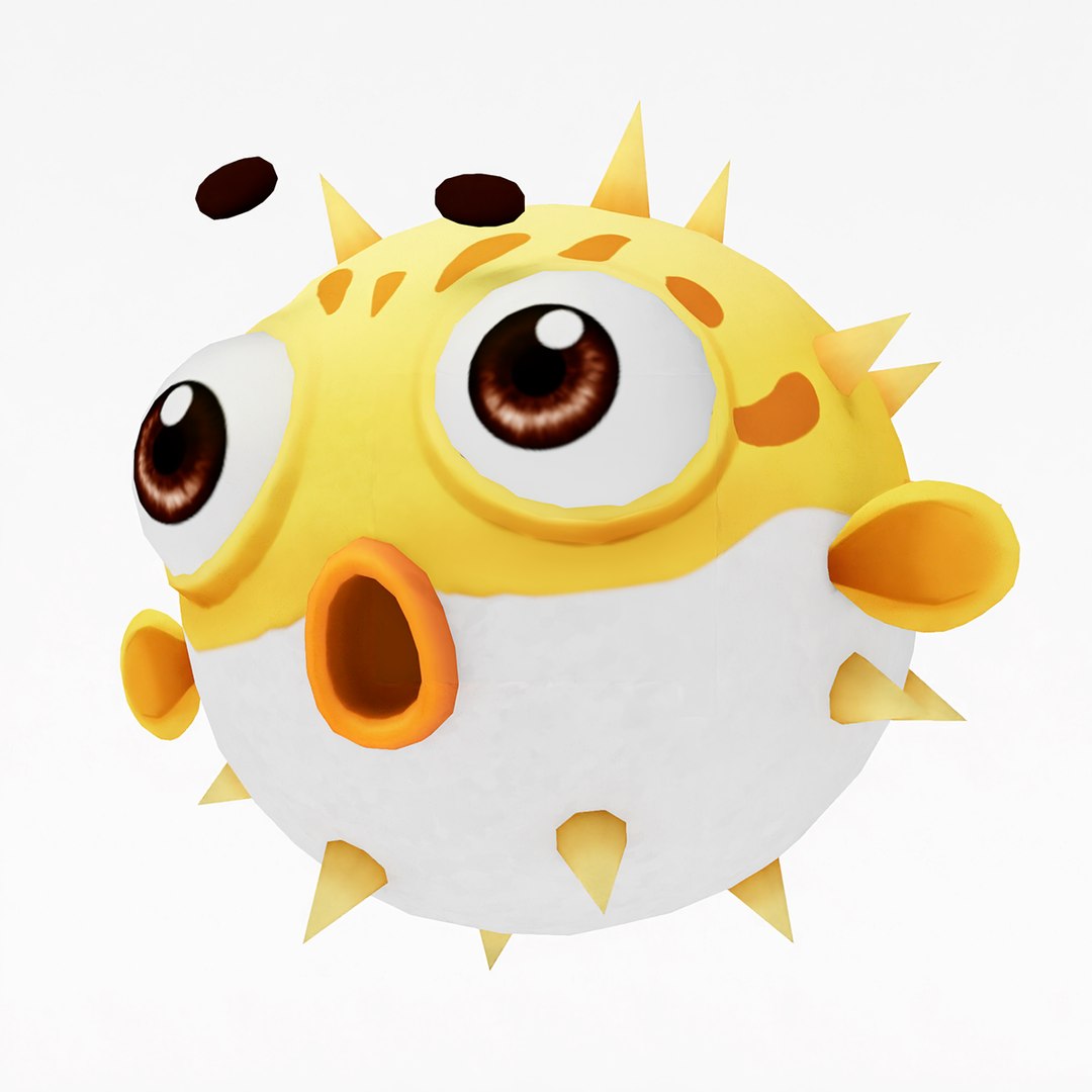 Cartoon Pufferfish Animated 3D Model - TurboSquid 2215977