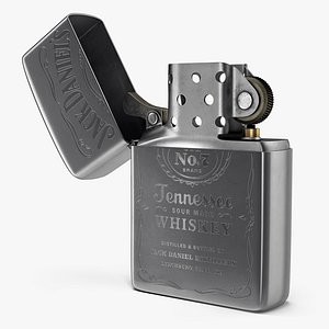 Zippo Jack Daniels Lighter Rigged 3D Model