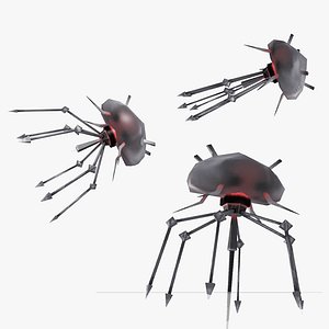 low-poly microrobot 3d x