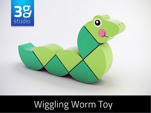 3d max wooden wiggling worm toy