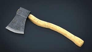 3d model axe blood