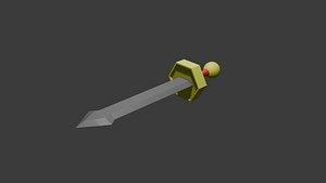 low poly sword 14 3D model