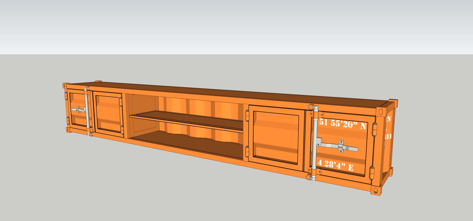 Freight container-like tv unit 3D - TurboSquid 1987084