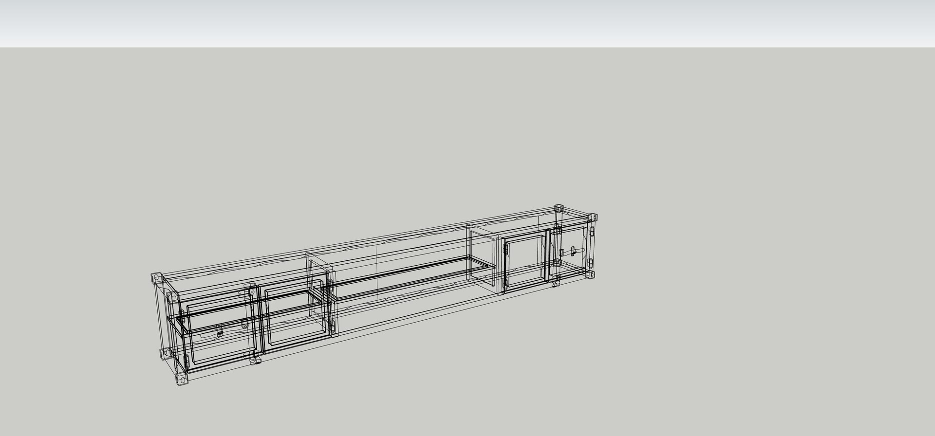 Freight container-like tv unit 3D - TurboSquid 1987084
