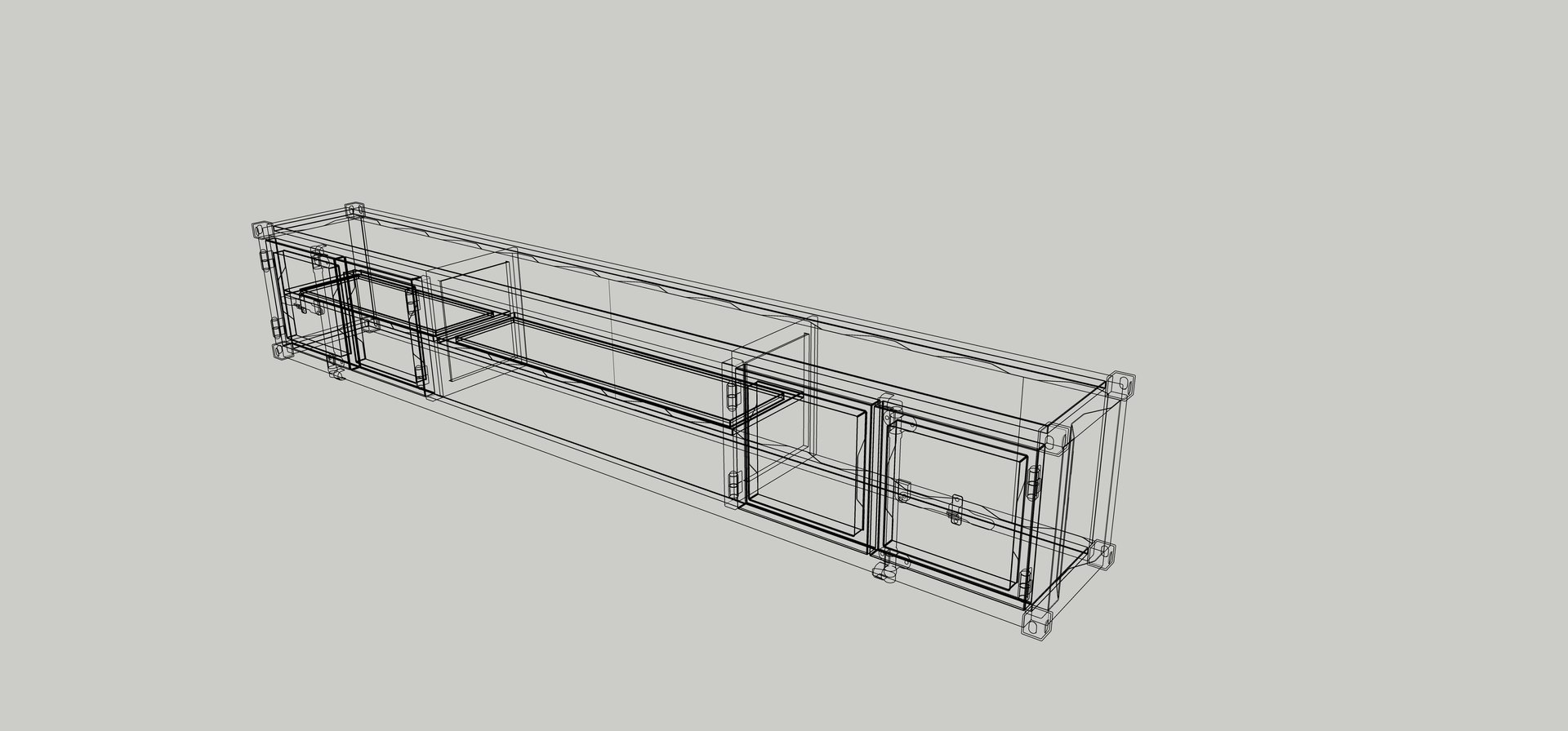 Freight container-like tv unit 3D - TurboSquid 1987084