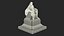 Seated Benjamin Franklin Memorial Statue 3D model