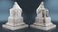 Seated Benjamin Franklin Memorial Statue 3D model