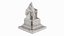 Seated Benjamin Franklin Memorial Statue 3D model