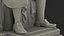 Seated Benjamin Franklin Memorial Statue 3D model