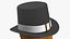 Gothic Buckled Hat on Mannequin Black