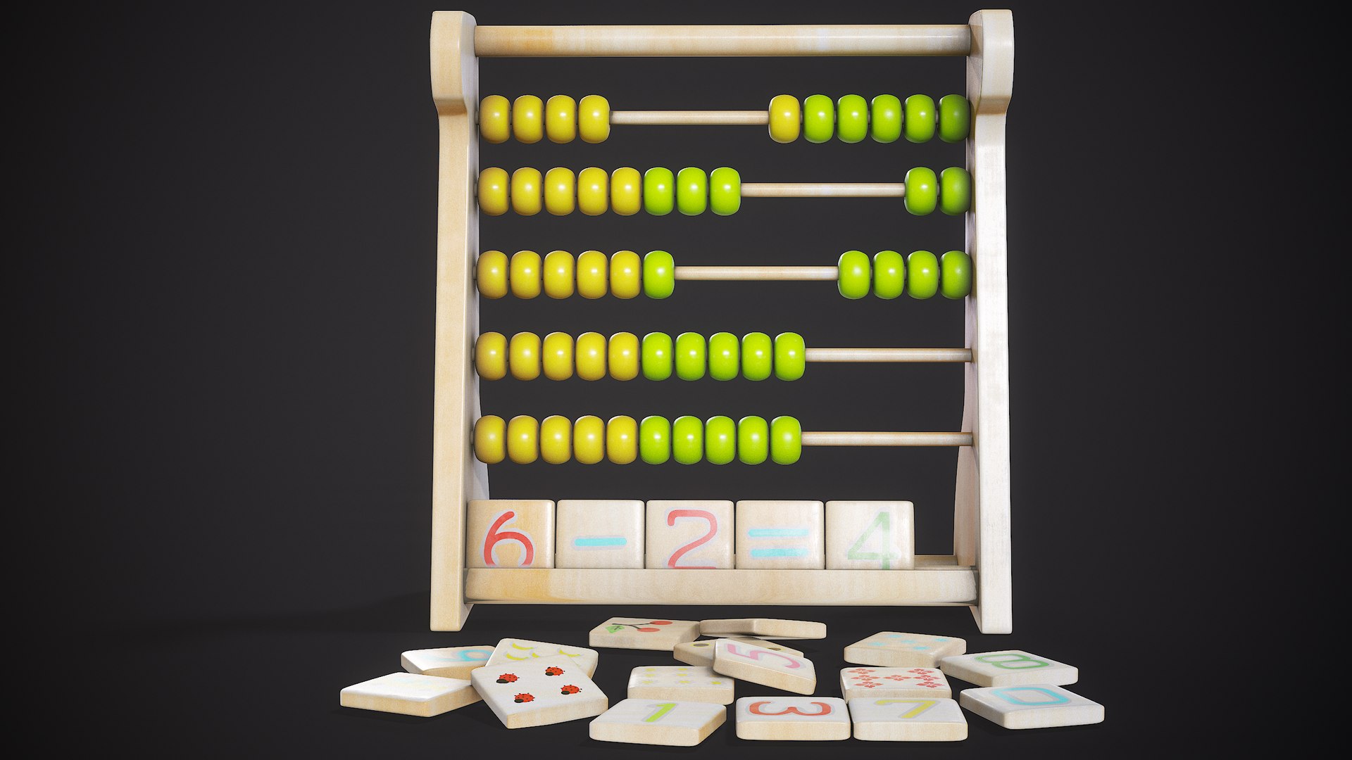 3D Model Wooden Abacus - TurboSquid 1713237
