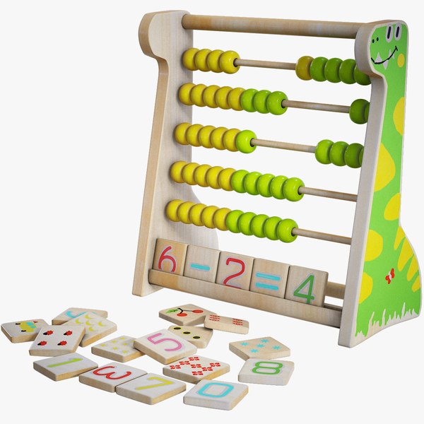 3D model wooden abacus