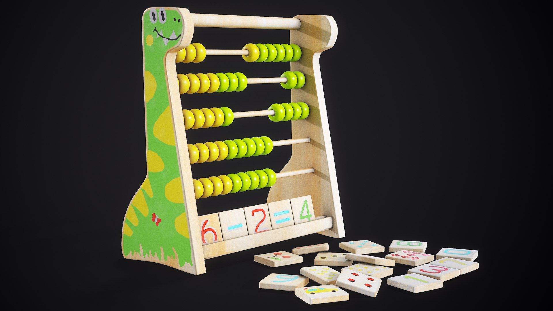 3D Model Wooden Abacus - TurboSquid 1713237