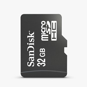 3d model micro sd card 32