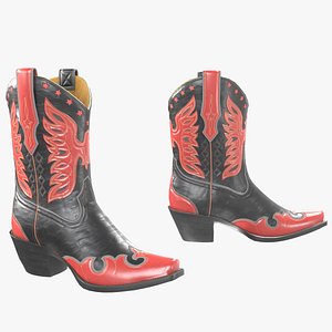 Eagle Star Cowboy Red Boots