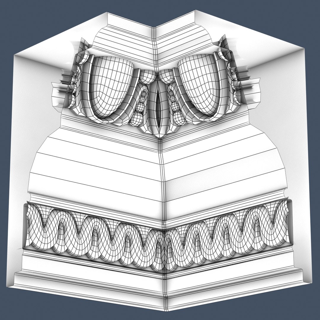 3d decorative molding model