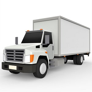 3D Cartoon Cargo Truck 2