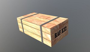 Wooden chest 3D model