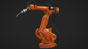 Industrial Robot Machine Rigged 3D