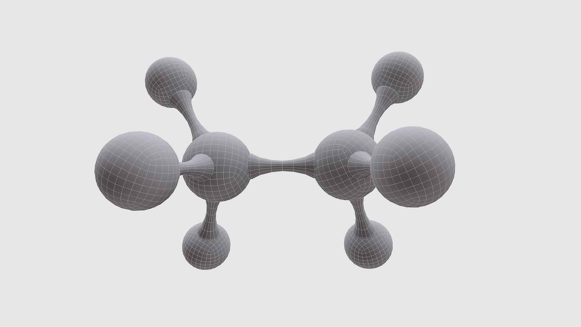 3D Ethane Molecule With PBR 4K 8K - TurboSquid 1943433