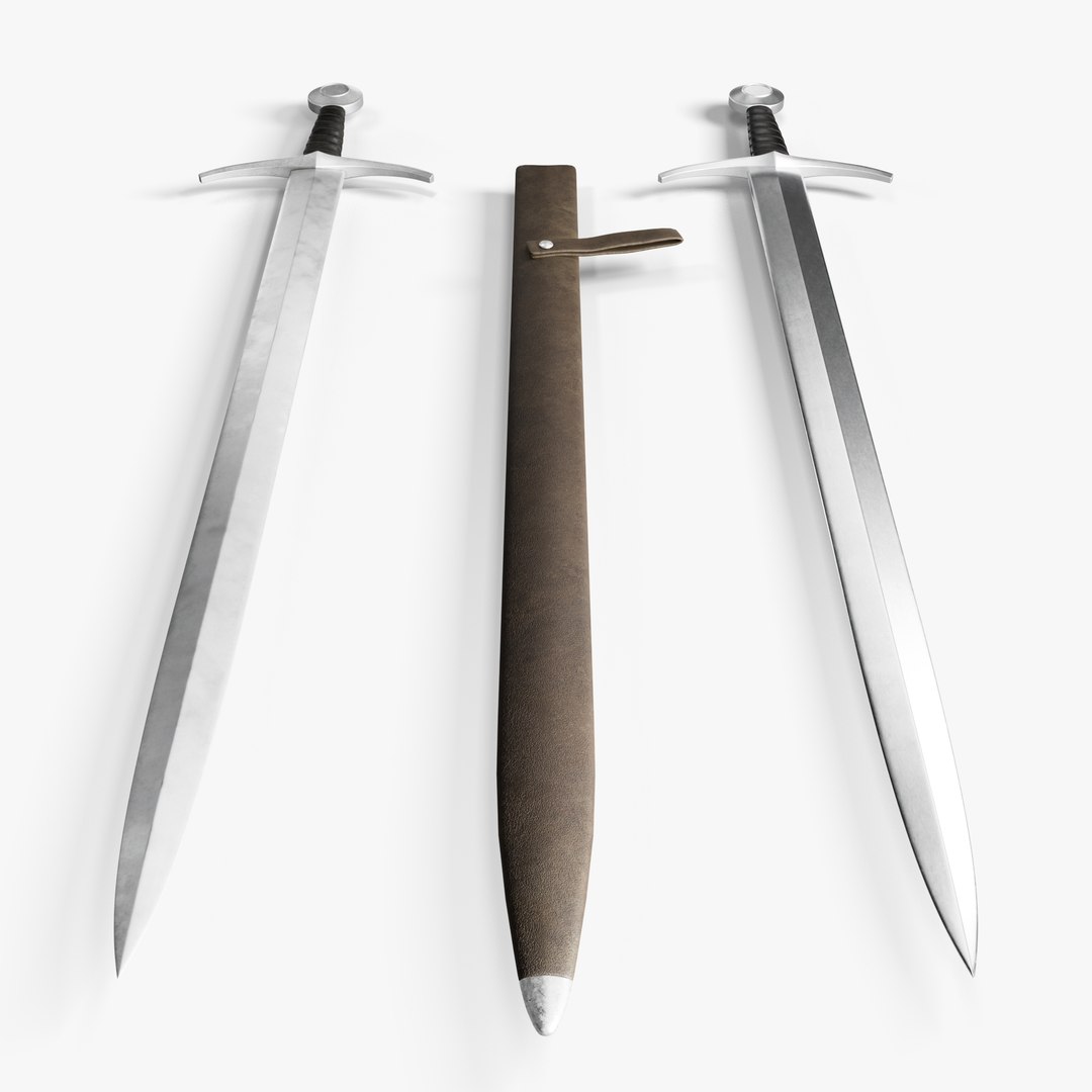 3D Model Medieval Sword 04 Plus Old Texture And Sheath - TurboSquid 2043087
