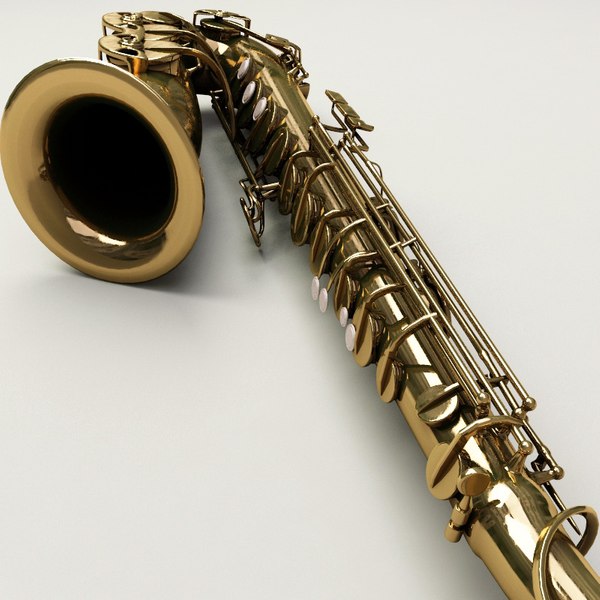 3d model saxophone details modelled