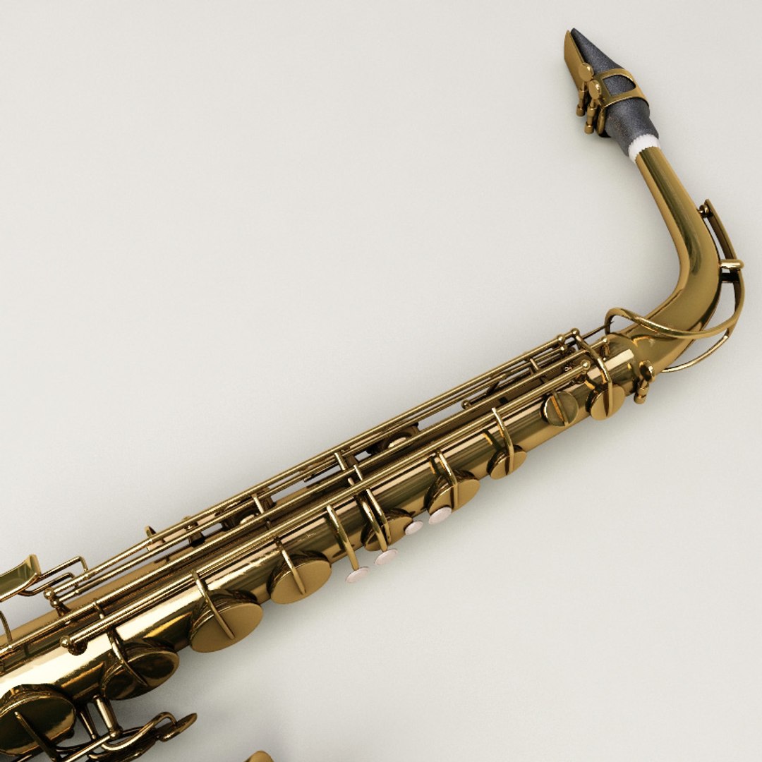 3d Model Saxophone Details Modelled