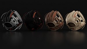 3D 4 Baseball Gloves