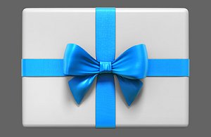 3D ribbon gift box