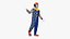 Clown con collezione di attrezzatura da circo