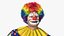 Clown con collezione di attrezzatura da circo
