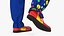 Clown con collezione di attrezzatura da circo