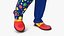 Clown con collezione di attrezzatura da circo