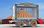 Clown con collezione di attrezzatura da circo