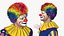 Clown con collezione di attrezzatura da circo