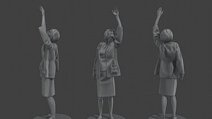 Casual Female Zombie CZ4 0001 3D model