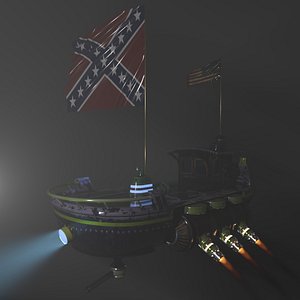 3D civilian airship ship